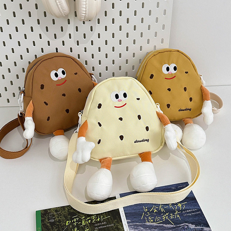 可爱迷你帆布包包女2026新款休闲小众手机斜挎小包女孩儿童卡通包