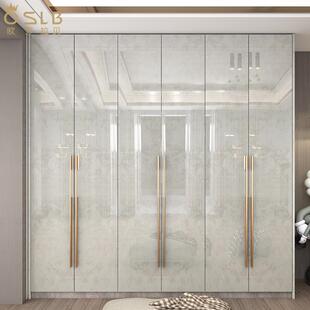 轻奢实木卧室衣柜小户型家用现代简约整体组合玻璃门衣橱 2024新款