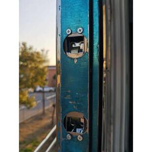 自动阳台防盗门推拉门不锈钢老式伸缩门锁移门锁栅栏碰锁双舌对开