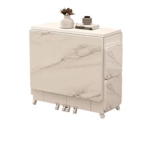 折叠餐桌椅小户型多功能桌椅组合家用仿实木可移动伸缩简易餐桌椅