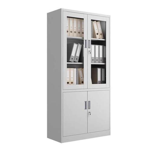 办公室资料柜文件柜铁皮档案柜财务凭证柜带锁矮柜收纳储物柜厂家