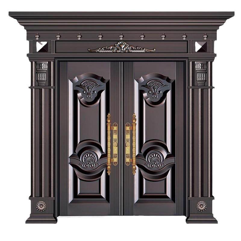 别墅大门入户门乡村进户门农村自建房锌合金非标门家用户外防盗门