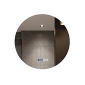 工厂圆形智能浴室镜洗漱台圆镜子led灯背发光接电源高清