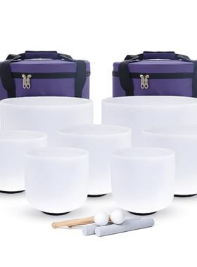 乳白色微瑕入门6-14英寸/瑜伽静心减压音疗碗/厂家直销/水晶颂钵