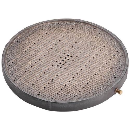 日式鎏金铁釉五谷丰登茶盘陶瓷大号茶台茶托储水排水双用干泡盘