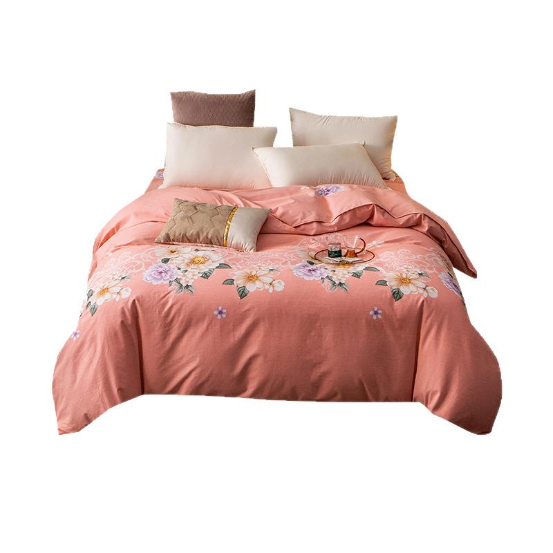 全棉KL001厚磨斜纹加全棉被套单毛人双人被罩大被套单加品被套