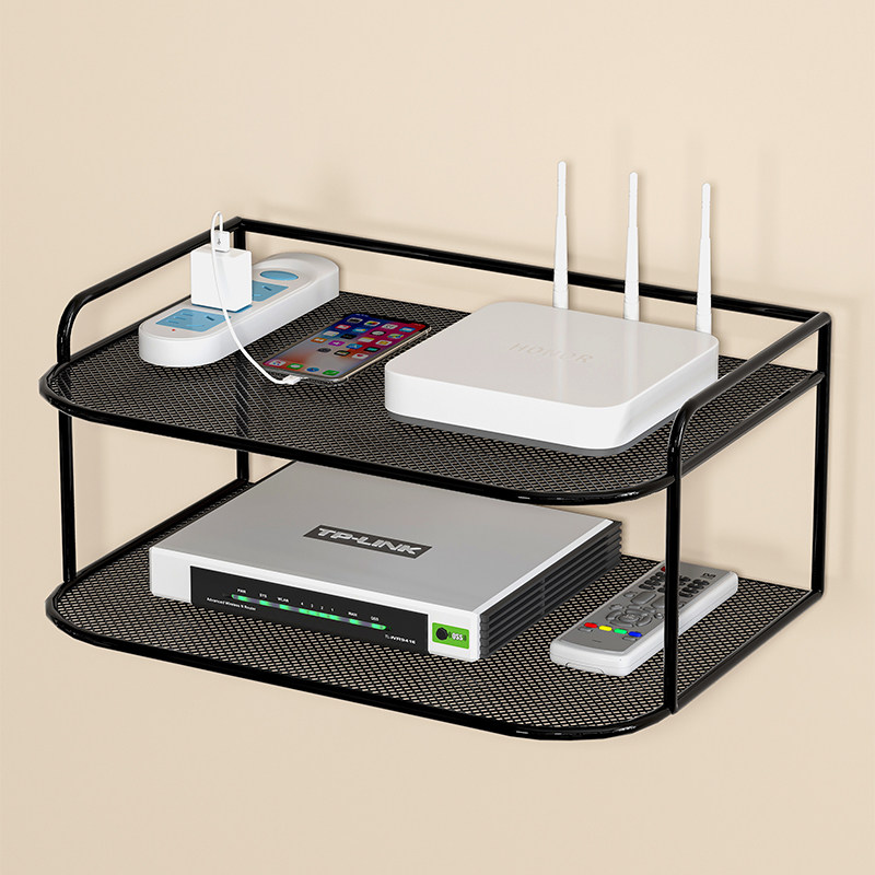 路由器放a置架宿舍免打孔墙上壁挂式挂墙电视机机顶盒置物架收纳,收纳整理,理线器/集线器/绕线器,淘宝优惠券,粉丝福利购,淘宝优惠卷
