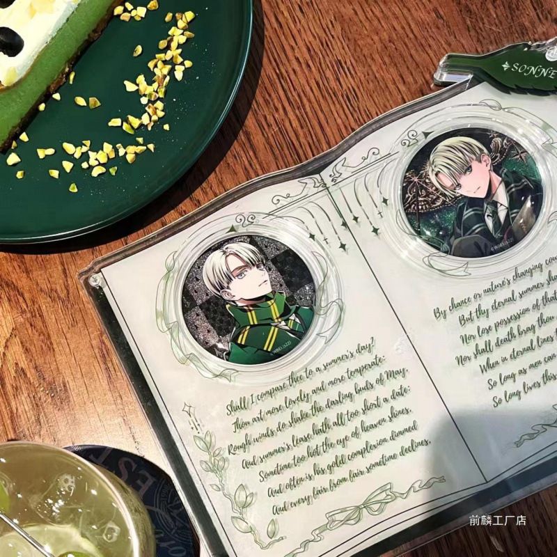 十四行诗吧唧砖谷美二次元亚克力谷子收纳徽章吧唧托展示桌面摆件