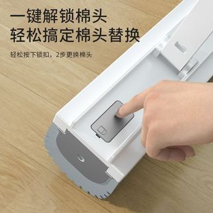 拖地神器胶棉拖把 大号海绵拖把免手洗吸水拖把家用一拖净2022新款