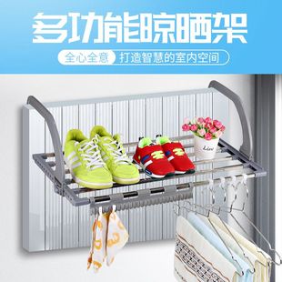 架暖气片挂架凉台护栏晒枕头窗台可收放折叠晾衣架 阳台晾晒架晒鞋