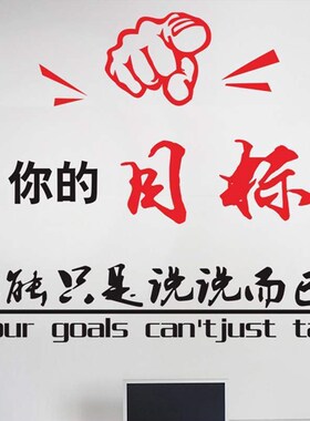 励志墙公司企业会议室团队激励员工学校培训班墙壁纸你的目标