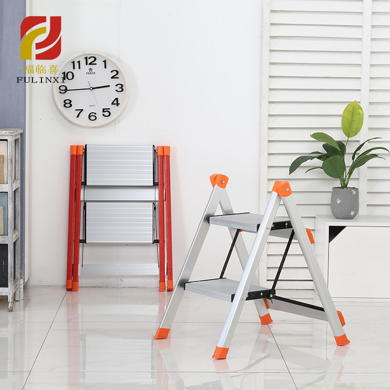 福临喜二步梯家用折叠梯小梯子儿童梯子玻璃钢梯不锈钢铝合金梯子