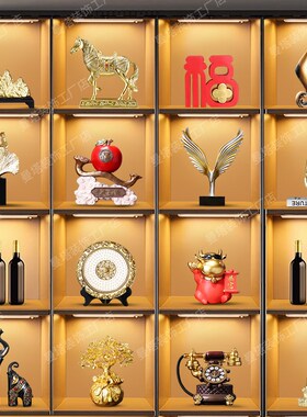 现代酒柜高档客厅电视柜摆件高端大气上档次工艺品装摆设