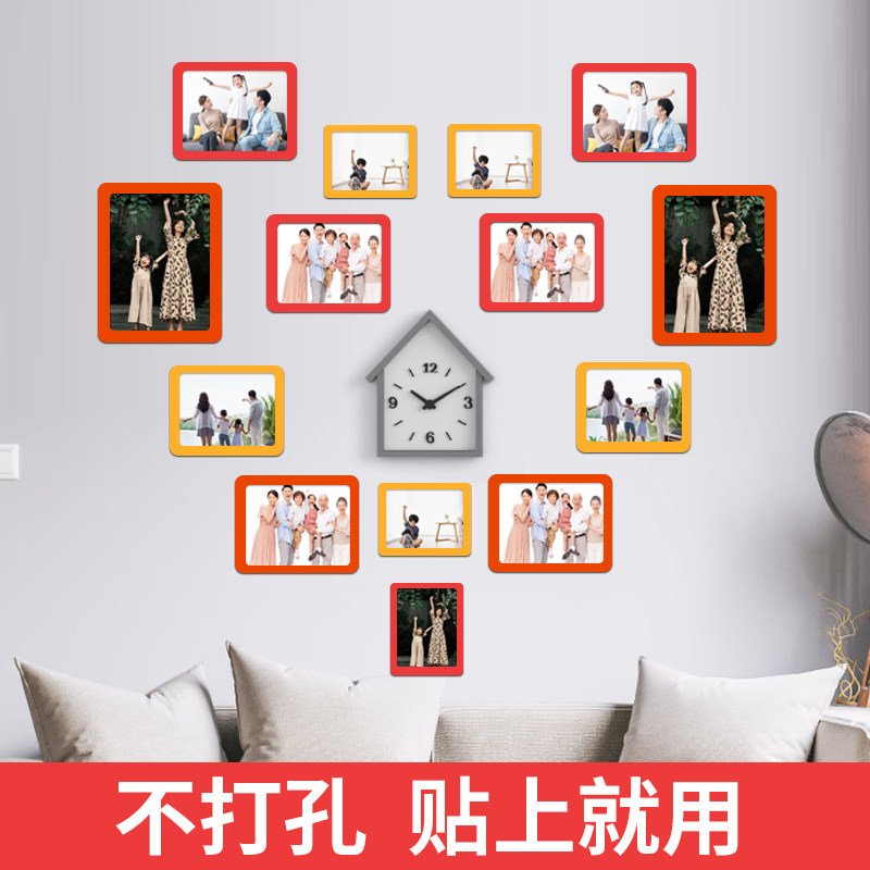 磁吸相框挂墙PC5寸7儿童画框展示照片墙免打孔壁纸墙布壁纸