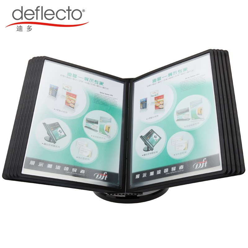 迪多旋转翻页菜谱架桌面多页酒水牌5展示架宣传广告牌10活页展