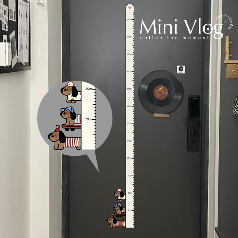 记录爱儿童宝宝身高测量墙贴量身高尺墙贴身高贴磁吸可移除不伤墙