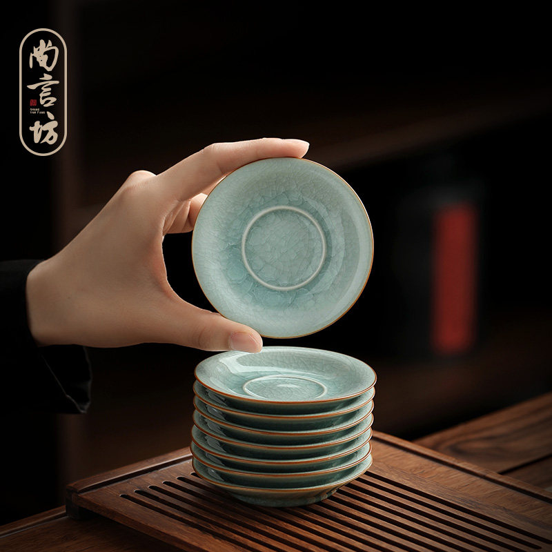 尚言坊单丽华冰茶杯隔热茶艺茶具茶道茶碟功夫茶具图片