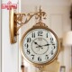 丽盛欧式 面挂钟静音客厅现代家用钟表个性 挂表田园创意时钟