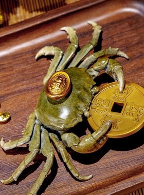 采购产品铜蟹饰品财富和促进财富,客厅桌面处理件,家庭装饰品,