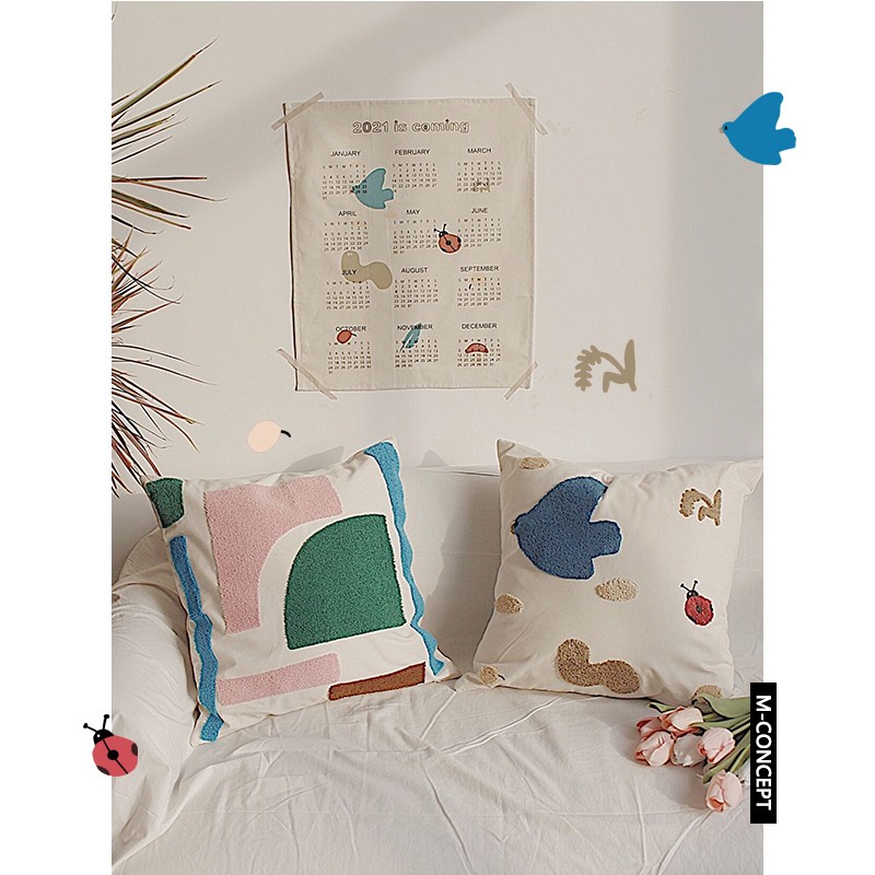 月光集 爱丽丝花园】加厚帆布立体毛巾绣抱枕in沙发靠垫