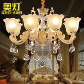 奥灯欧式 客厅吊灯仿古艺术餐厅锌合金灯具温馨卧室水晶灯饰559