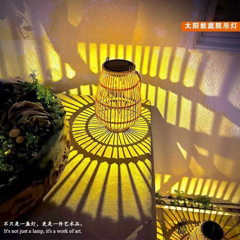藤编草坪USB充电两用庭院民宿吊灯 花园防水景观太阳能户外落地灯,家装灯饰光源,户外吊灯,淘宝优惠券,粉丝福利购,淘宝优惠卷