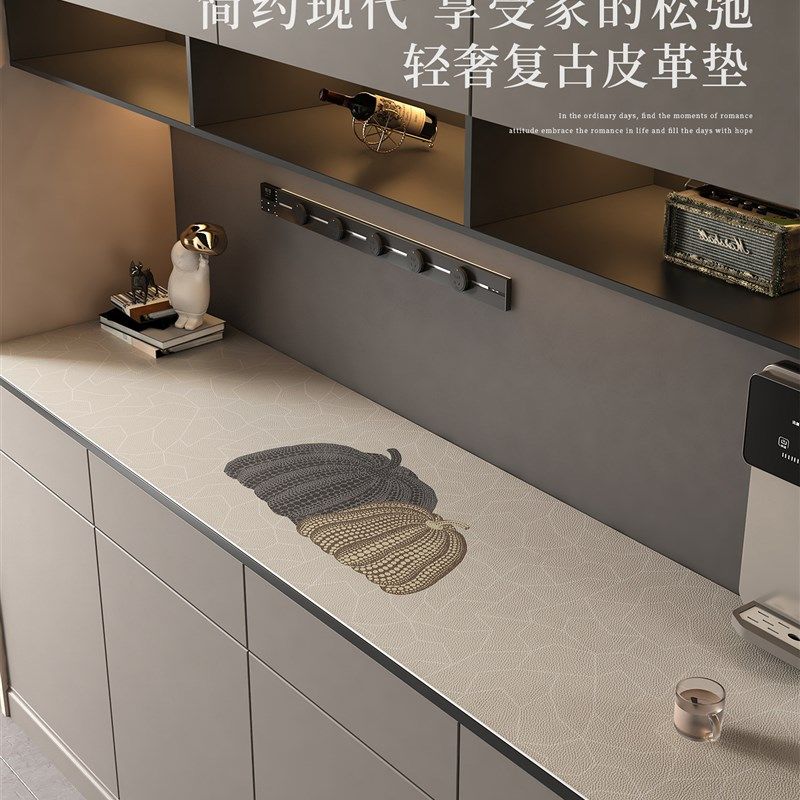 餐边柜简约现代桌垫桌布鞋柜电视柜台面保护垫子盖布餐桌防脏皮革
