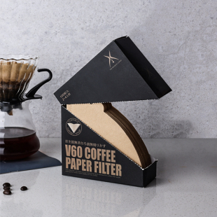 手冲咖啡滤纸v60扇形漏斗滤纸可携式过滤网一次性滤纸收纳盒滤纸