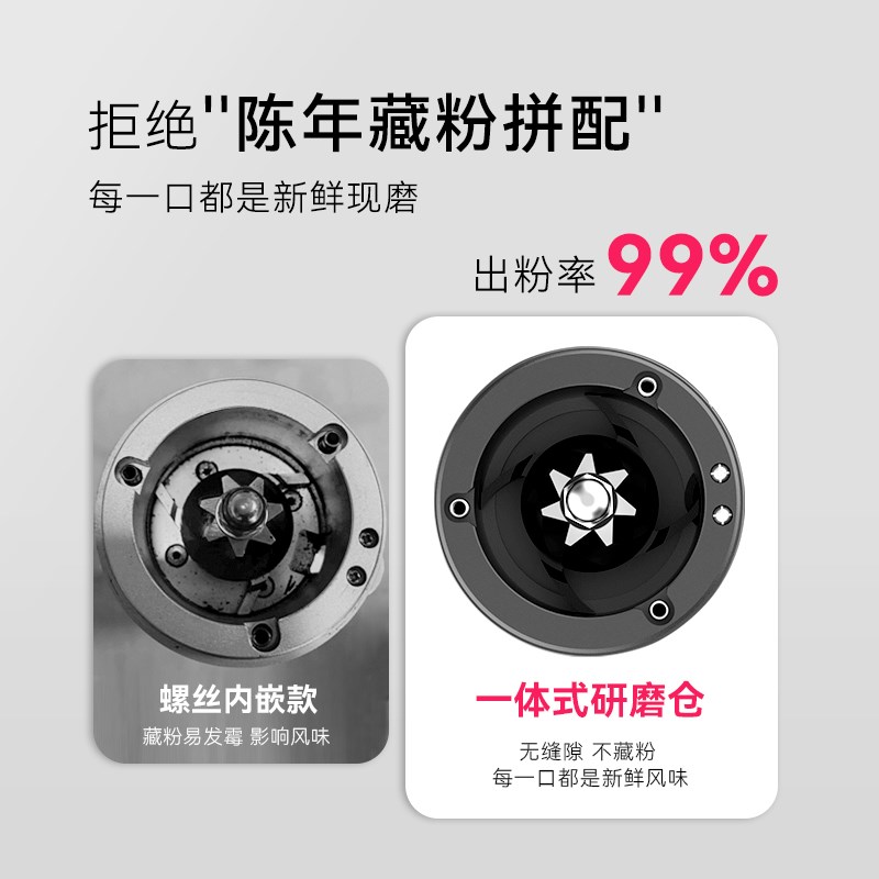 KIHAaL/起好电动磨豆机无缝隙研磨仓意式手冲咖啡豆家用小型研磨