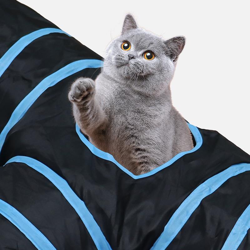 宠物玩具猫隧道室内猫咪钻洞自嗨响纸帐篷可折叠益智T通道字用品