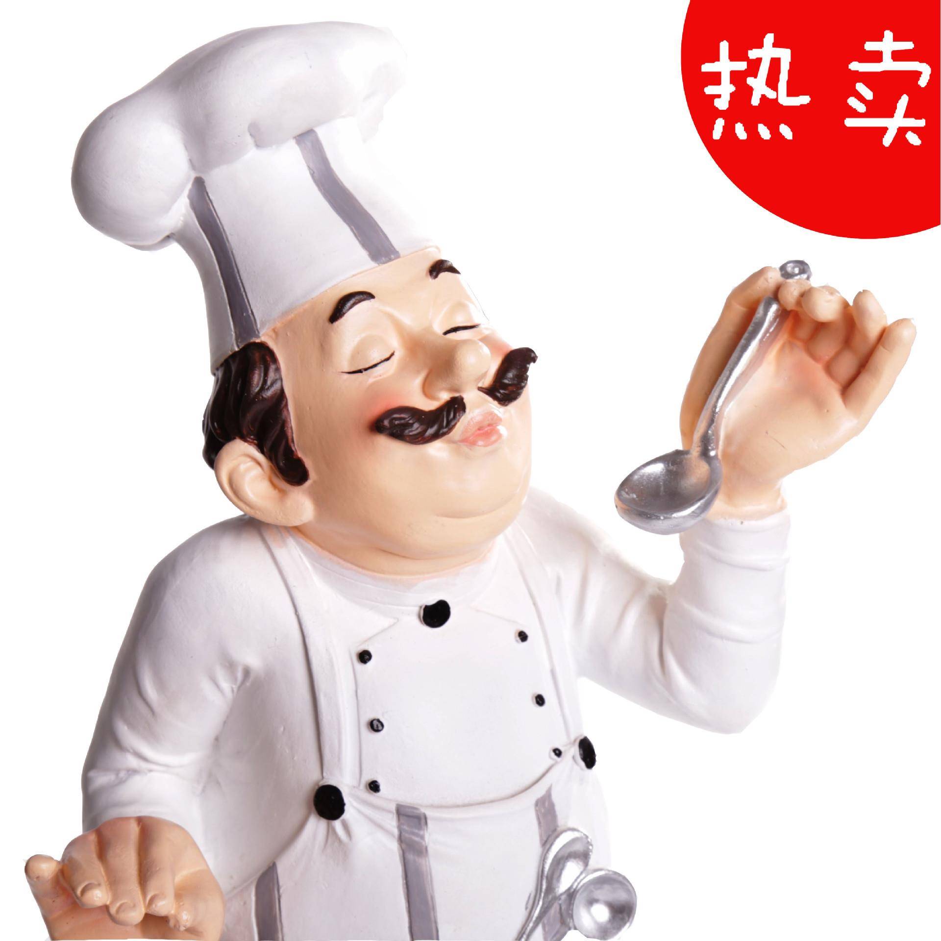 厨师摆件欧式创意餐桌橱柜装饰品厨房西餐厅蛋糕店红酒架厨房摆设