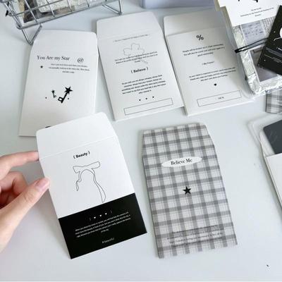 ins风小卡卡套信封袋出卡打包材料系卡套打包高颜值牛皮纸小信封