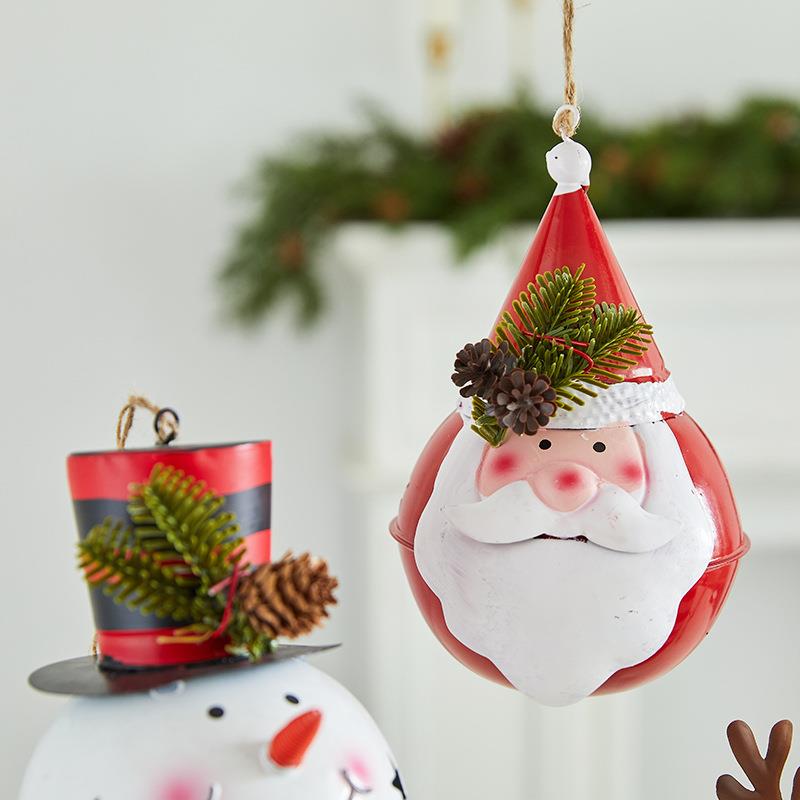 2025年圣诞节新款圣诞树铁艺麋鹿小挂件可爱创意卡通挂饰场景布置