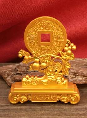 招财进宝福禄摆件铜钱葫芦客厅酒柜装饰品摆件店铺开业办公室礼品