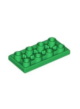 乐高/LEGO积木零件 6462576 3395 绿色 2x4 反向光面板