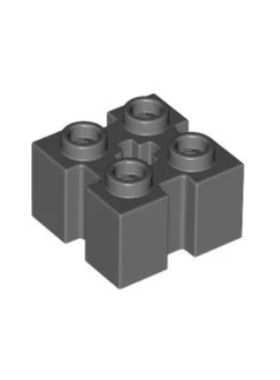 乐高LEGO 6236949 39683 90258 4583879 深灰2x2四侧带槽中间带孔