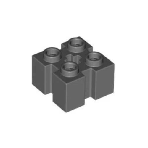 乐高LEGO 6236949 39683 90258 4583879 深灰2x2四侧带槽中间带孔