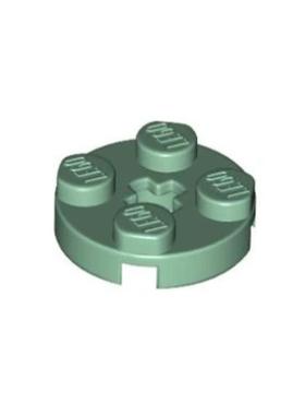 乐高/LEGO积木零件 6223237 4032 沙绿色 2x2 带孔圆形板