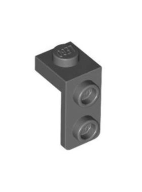 乐高LEGO积木零件 6435043 79389 深灰色 1x1x2 托架支撑支架配件