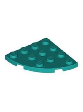 乐高/LEGO积木零件 6254334 30565 蓝绿色 4x4 圆角板