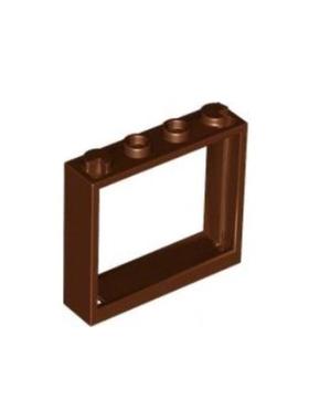 乐高/LEGO积木零件 4595889 60594 棕色 1x4x3窗框