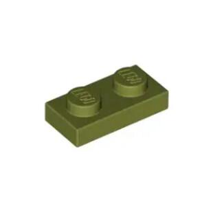 乐高/LEGO积木零件 6016483 3023 6225 28653 橄榄绿 1x2 基础板