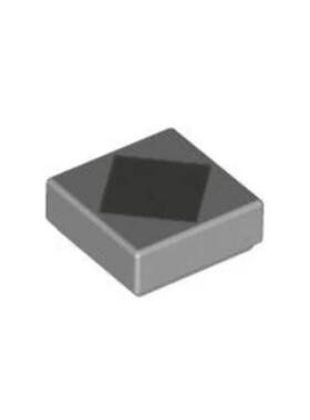 乐高LEGO零件 6360254 3070bpr0262 浅灰色1x1光面印刷版 菱形