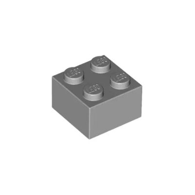 乐高LEGO积木零件 4211387 3003 6223 浅灰色 2x2 基础砖 15591