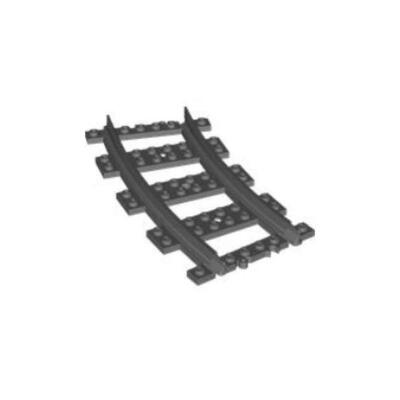 乐高/LEGO积木零件 4279717 53400 深灰色  火车轨道 弯轨
