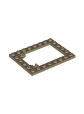 乐高LEGO积木零件 4595709 92107 深米色 6x8 内陷阱门框