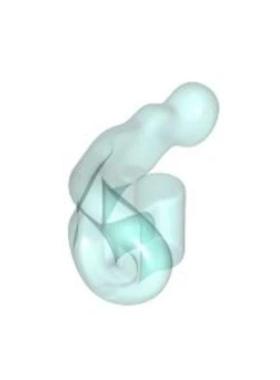 乐高/LEGO积木零件 6353237 78262 32643 透明浅蓝色 手持发射件