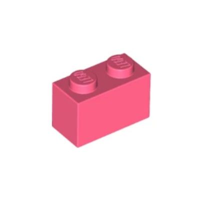 乐高/LEGO零件 6258572 3004  93792  珊瑚红色 1x2 基础砖