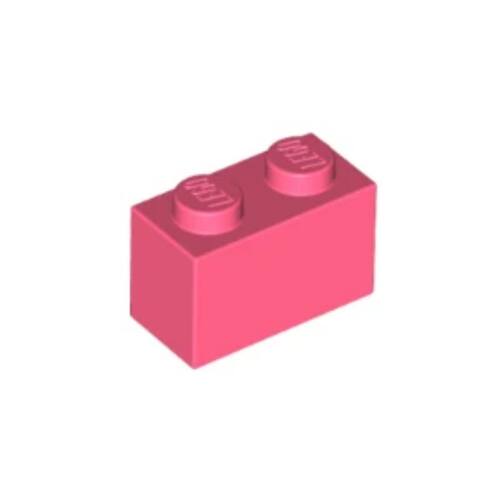 乐高/LEGO零件 6258572 3004  93792  珊瑚红色 1x2 基础砖