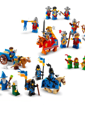 LEGO乐高 10305 人仔 旗 盾 马 雄狮骑士的城堡 中世纪 黑鹰 红狮